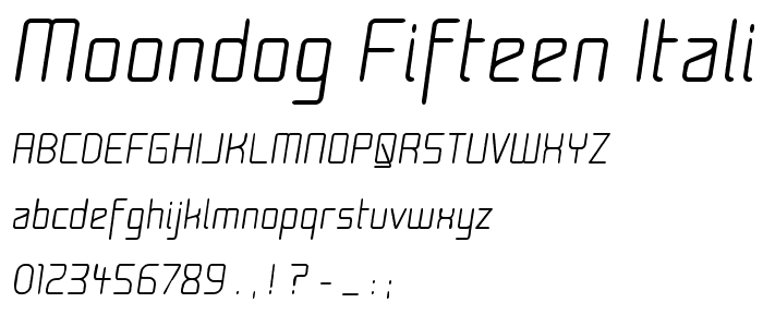 Moondog Fifteen Italic police